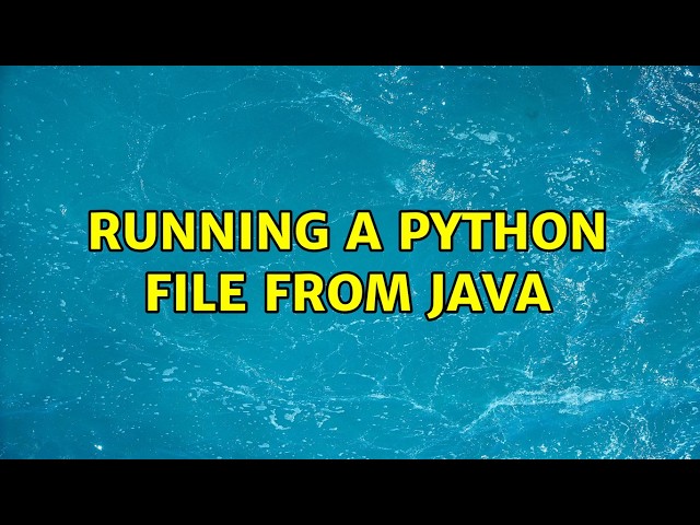 Running a python file from Java
