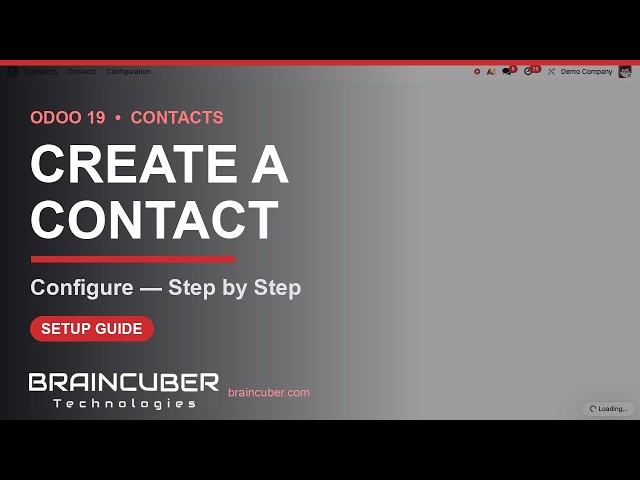 Create a Contact in Odoo 19 Contacts | Braincuber
