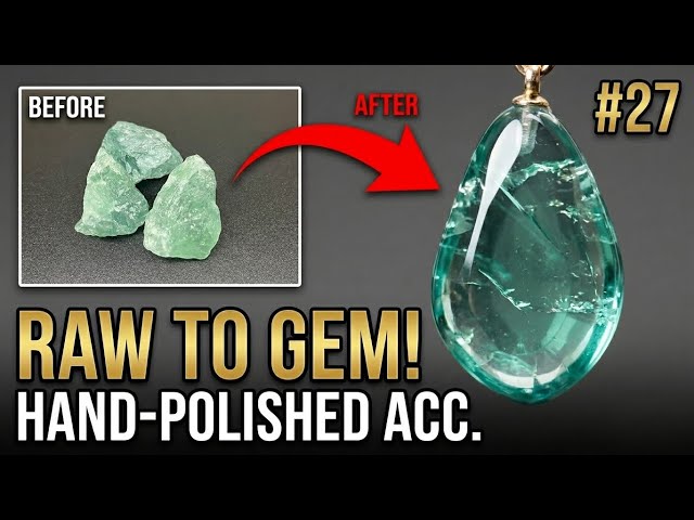 Crafting Hand-Carved Fluorite Earrings | 4-Minute Full Process