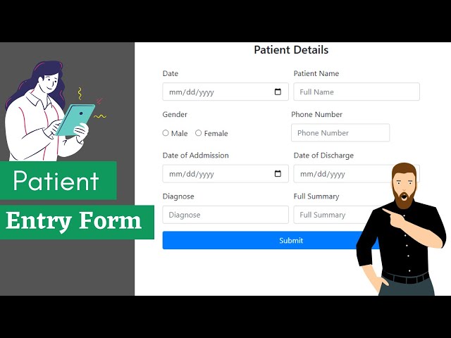 Create a Patient or Visitor Data Entry Form with Google HTML Service & Submit Data to Google Sheets