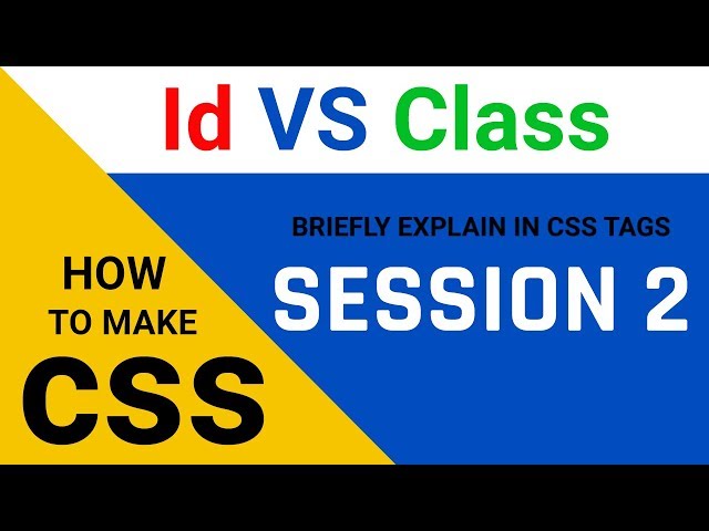 id and class css difference in tamil