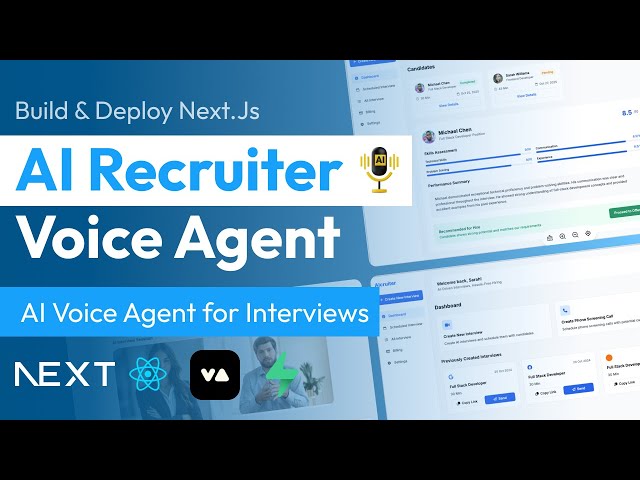 🚀 Build & Deploy AI Recruiter Voice Agent Using Next.js, React, Vapi, Supabase | Full Tutorial 🎙️