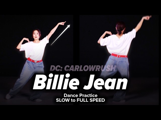 Billie Jean (dc: carlowrush) TikTok Dance Tutorial - Slow to Full Speed (Mirrored)