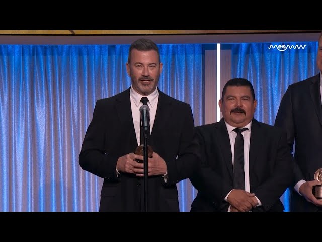 Jimmy Kimmel Mocks "Fatty Shack" Trump With List of Insults in His Peabody Acceptance Speech