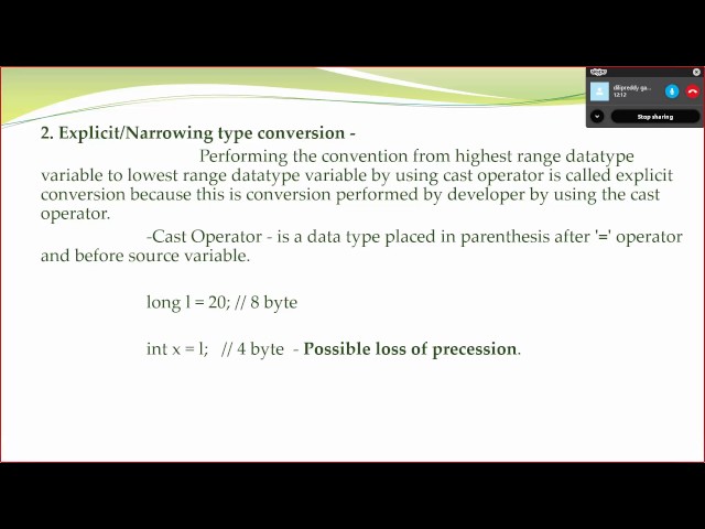 Java Type Conversion