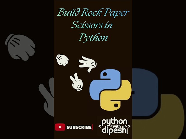 Python Rock Paper Scissors Game Beginner Project 👨‍💻 #create rock paper scissors game in python