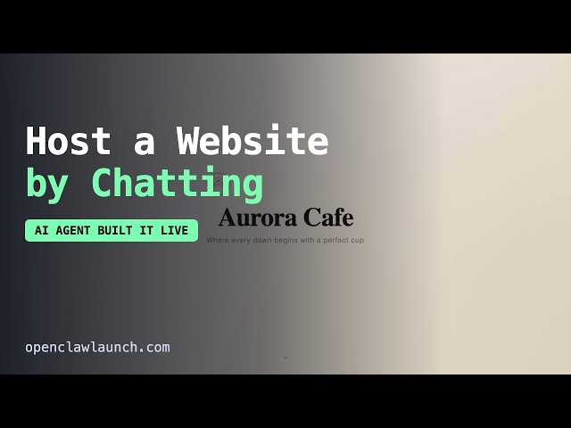 Host a Website by Chatting — an AI Agent Builds & Deploys It (No Vercel)
