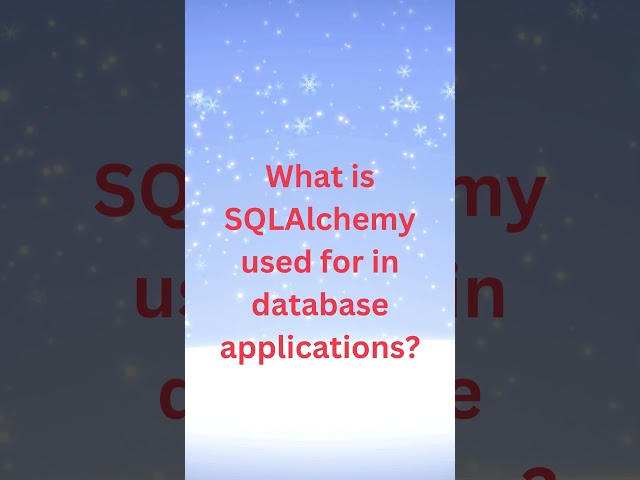 Database Abstraction with SQLAlchemy