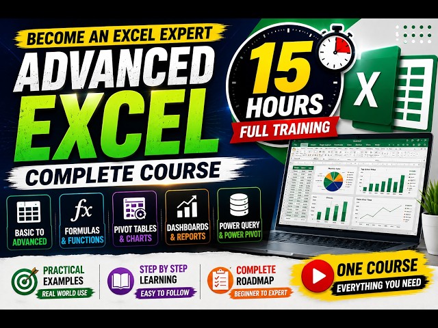 Excel Data Analysis Complete Course | 15 Hours Full Excel Training in Urdu/Hindi