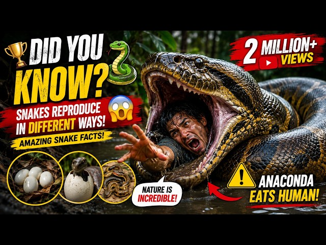 🏆 🐍 Did You Know? Snakes Reproduce in DIFFERENT Ways! 😱 | Amazing Snake Facts #Shorts #ytyoutube