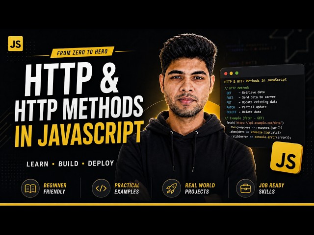 HTTP & HTTP Methods Explained | GET, POST, PUT, PATCH & DELETE | JavaScript Tutorial #37