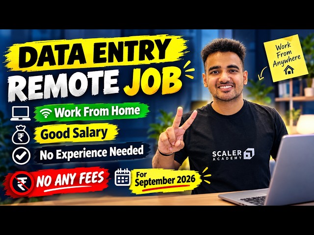 Data Entry Work From Home Job September 2026 | Remote Typing Job for Freshers & Experienced