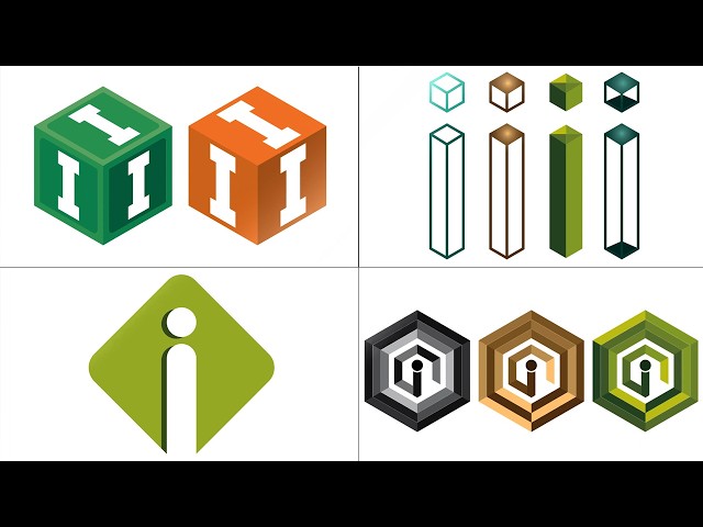 I Logo Design Illustrator | I Letter Logo Design Illustrator | Illustrator Tutorial