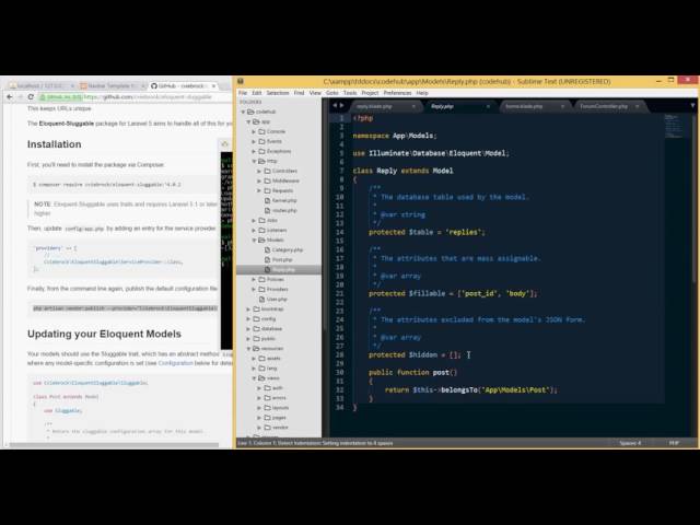 PHP/Laravel - Building a forum like website from scratch (tut 15)