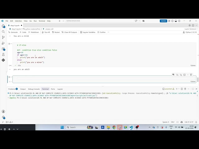 PART 3 DATA SCIENCE WITH PYTHON IN MALAYALAM - PYTHON CONTROL FLOW - If, Elif, Else & Loops