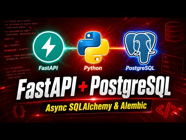 FastAPI PostgreSQL Database Setup | SQLAlchemy Async + Alembic | Fastapi+Postgress Course