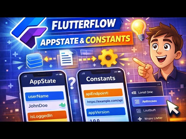 Flutterflow appstate and constants explained in hindi 