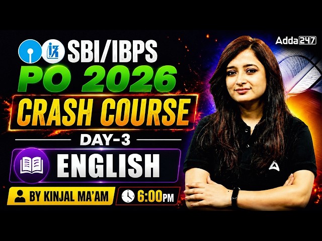 SBI PO 2026 | IBPS PO English Preparation | Crash Course Day 3