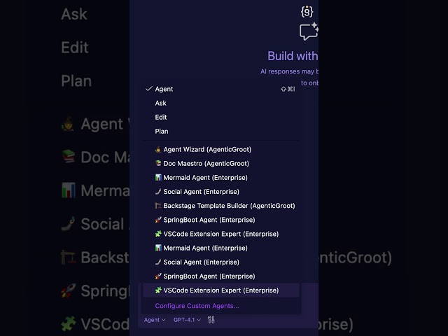GitHub Copilot Custom Agents de Orgs y Enterprise en tu IDE 🤯 #shorts