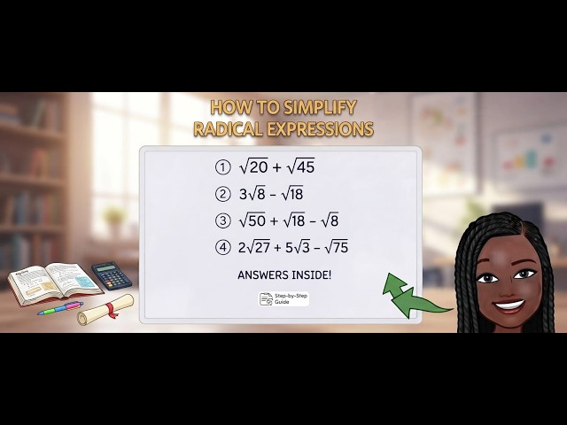 How to Simplify Radical Expressions and Surds Fast | Step - by - Step Math Tutorial.