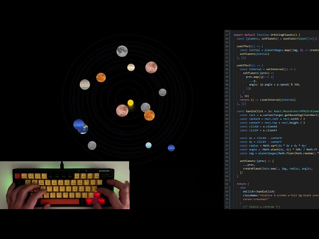 How to Build Orbiting Planets in React | ASMR Programming