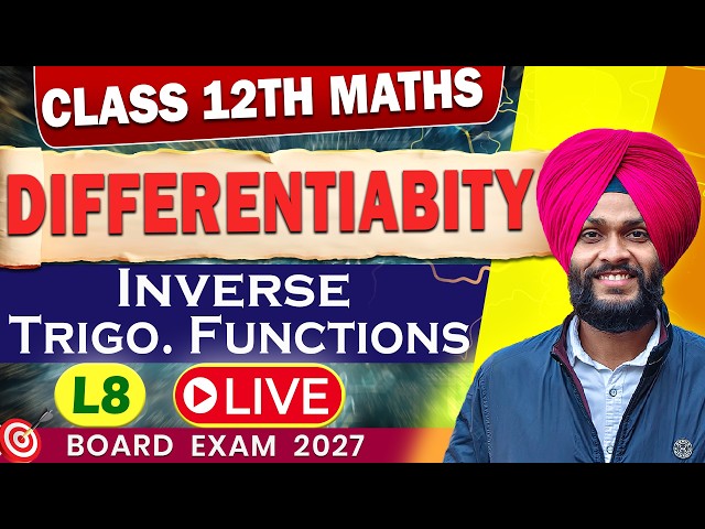 L8 Differentiability (LIVE CLASS) Important questions for Board Exam 2027 by Harjeet Sir