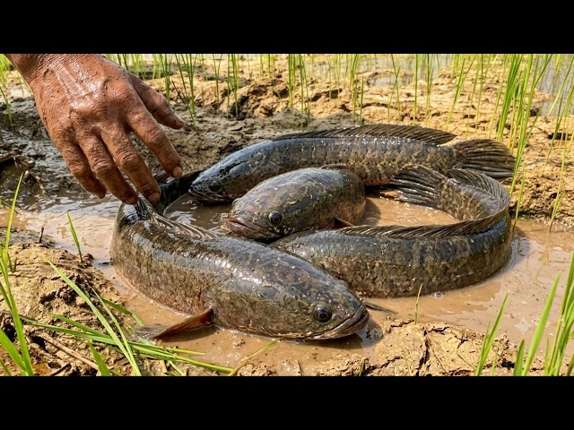 OMG Amazing Hand Fishing - Smart Man Catching Fish By Hand Traditional Hand fishing video