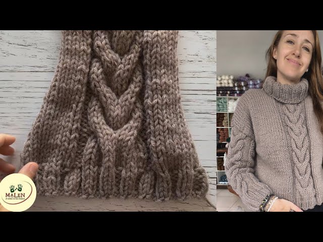 Andes Sweater ❤️ Step-by-step tutorial to knit your first cable braid 🥰 BEGINNERS