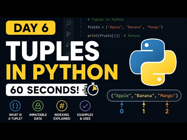Tuples in Python | 60 seconds!