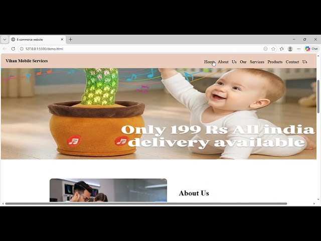 “E-Commerce Website Design Using HTML & CSS | Mobile Shop Website UI | No JavaScript”