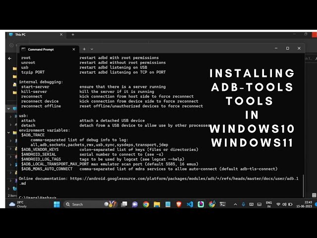 How to install ADB tools and FASTBOOT drivers on Windows 11 /10