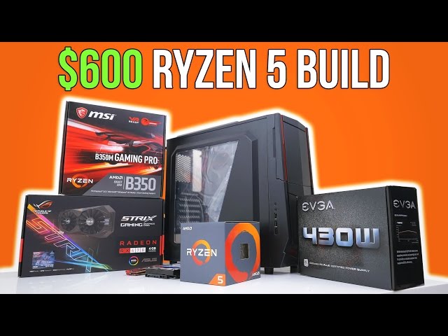 $600 Ryzen 5 Gaming PC | Time Lapse Build