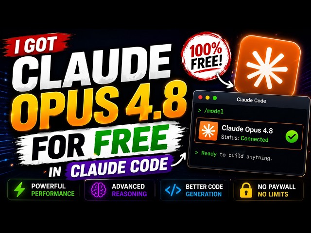 I Got Claude Opus 4.8 for FREE in Claude Code (Here's How)