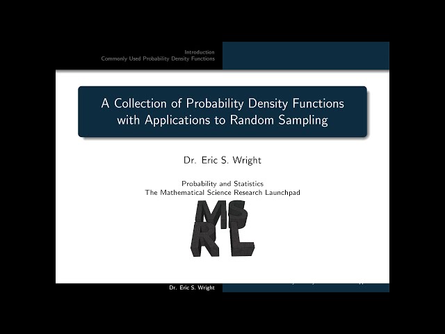 Presentation 13 A Collection Of Probability Density Functions