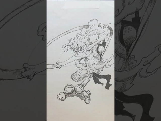 Luffy Gear 5(Nika) Speed Drawing #shorts #anime #drawing #onepiece #luffy #gears5