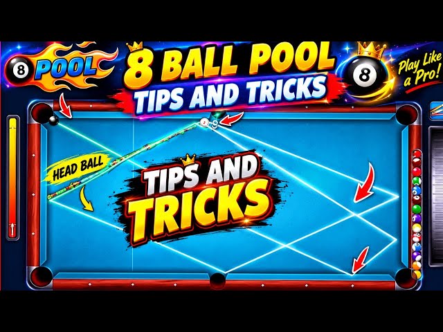 🎱 8 Ball Pool Tips & Tricks You NEED to Know! 🔥😱 | Amazing Bank Shots & Head Ball Trick3