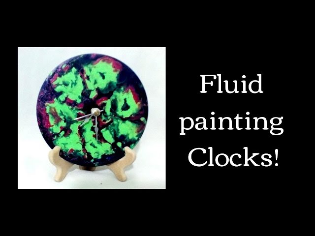 Waste CD crafts | Acrylic pour | Pour painting | CD clocks
