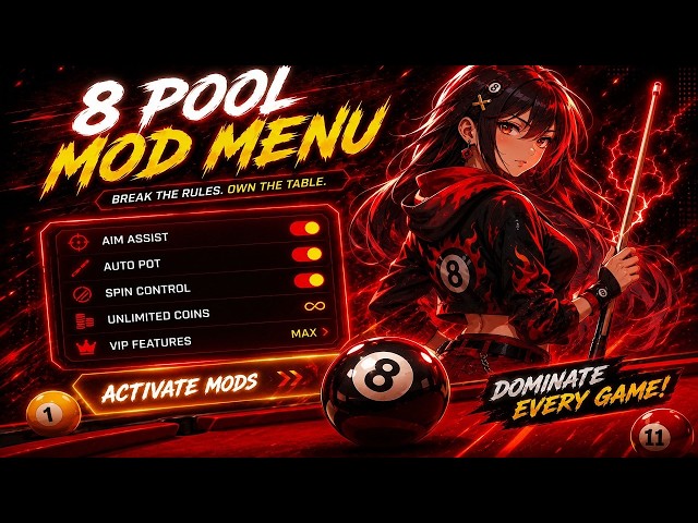 [NEW] 8 Ball Pool Mod Menu – Powerful Hack *Free* with AutoPot,StatMax & QuickWins! Download [2026]!