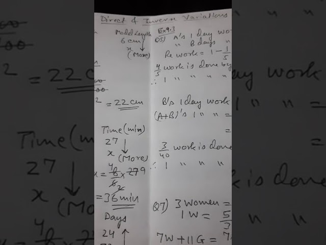 Direct and Inverse Variations -  Doubt solving session 1