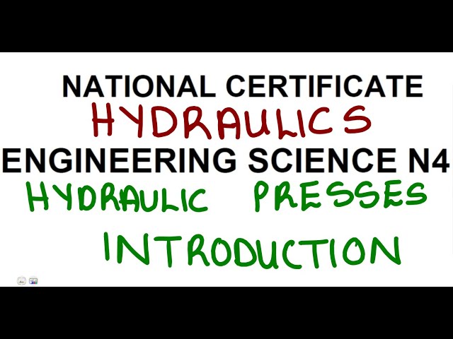 Engineering Science N4 Hydraulics  Hydraulic Press Introduction @mathszoneafricanmotives