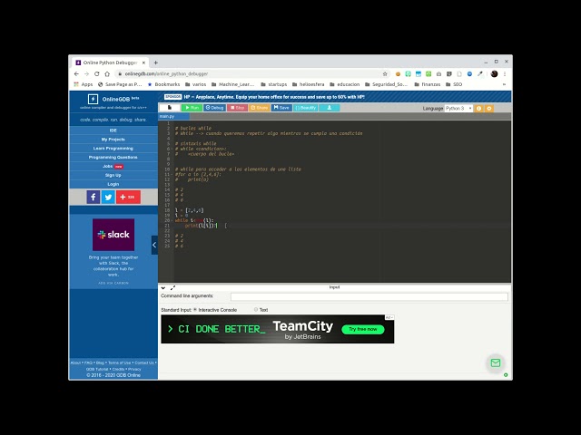 Bucles while en python