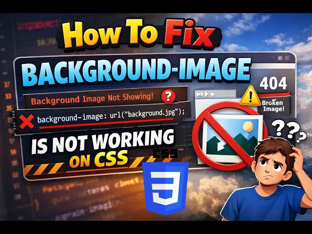 How to Fix " background-image " is not working in CSS