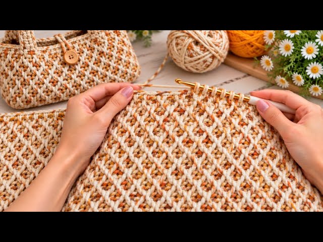 A Beautiful Tunisian Crochet Pattern for Blankets, Bags, Cardigans & Vests #Crochet
