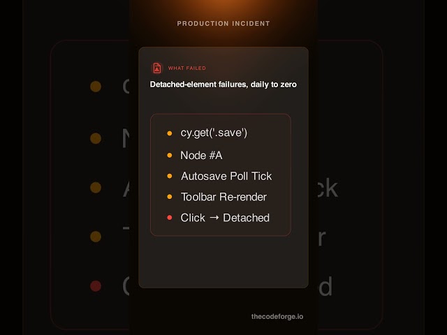 Cypress: The Autosave Poll That Replaced Every Button Mid-Click for Two Weeks #Shorts