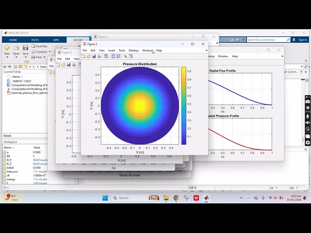 Plasma Flow and Magnetic Flux Dynamics in Tokamaks using MATLAB