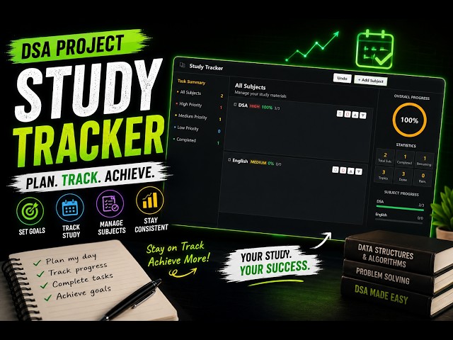 Student Study Tracker Using Java | Complete DSA Project Demo