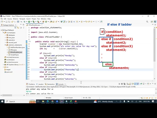 |Java If Else If Ladder|