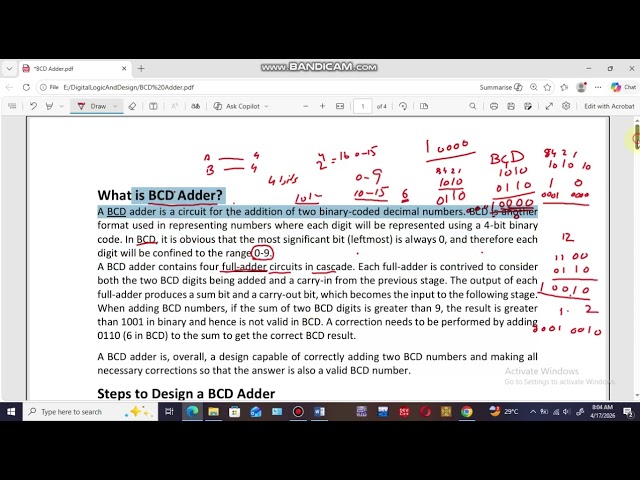 55- BCD Adder 1 | Digital Logic & Design 1