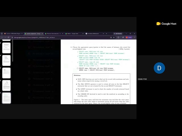 DBMS Live session | Week-3 | 04-07-2026