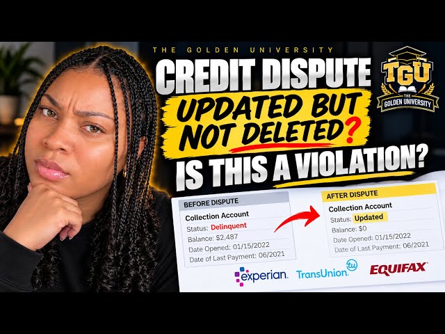 Credit Dispute Updated But Not Deleted ? Is That A Violation ?